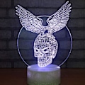 Miniatyrbild 2 av 10: 3D LED-hjort optisk illusionssensor nattlampa med smart T