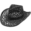 Miniatyrbillede 1 af 3: Stor solhat strå Panama Jazz hat Fedora dame strand rejse solhat fiskerhat herre sort bucket hat strand, sort