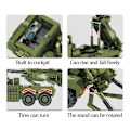Miniatyrbild 3 av 5: Militär krigshaubits bilmodell tegelstenar byggstenar