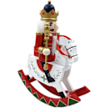 Miniatyrbillede 7 af 8: 12\" Træ Nøddeknækker Vippehest Julepynt, Traditionel A