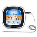 Miniatyrbild 1 av 5: Digital kötttermometer, LCD-skärm BBQ-termometer, kökstimer, för BBQ, ugn, grillning, matlagning, rökning