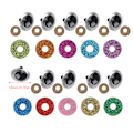 Pikkukuva 2 / 10: Turvallisuus silmät värikkäillä glitter-helmillä tarvikkeet nukke leluille Täytetyt eläimet nukke 18mm 18mm