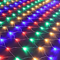 Miniatyrbilde 3 av 7: 2Mx2M 4Mx6M LED utendørs fiskenett Gardin Mesh Fairy Lights Hagedekorasjon nyttår utendørs gate Garland julebelysning Hvit