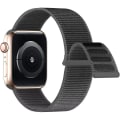 Miniatyrbillede 2 af 5: CQBB Kompatibel med Apple Watch Band, Dame Herr Sport Nylon Loop Strap til iWatch Series Ultra 8 7 6 5 4 3 2 1 SE (42/44/45/49 mm, mørkegrå)