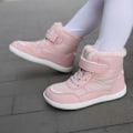 Miniatyrbillede 2 af 7: Børnesko til Barefod Vinter Vinterstøvler Varme Foret Barefodssko Anti-Slip Vinterstøvler Letvægts Komfortable Vandrestøvler Til Piger Drenge Kw03 pink 29 EU