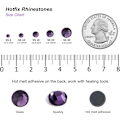 Pikkukuva 4 / 4: 6000 kpl Violetit Kuumakiinnitettävät Strassit, SS10, 2,7-2,9 mm käsitöihin ja vaatteisiin Violet SS10