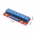 Miniatyrbild 4 av 8: 8-kanals relämodul reläbräda med optokopplare lågnivåutlösare expansionsbräda för Arduino 5V/12V/24V (24V)