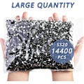 Pikkukuva 3 / 4: 14400 kpl Harmaita Litteitä Strassita DIY-Töihin, Musta Timantti, SS20, 4,6-4,8 mm Black Diamond SS20/14400pcs