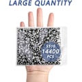 Miniatyrbilde 4 av 4: 14400 stk Grå Flatback Rhinestones for DIY Håndverk, Svarte Diamant, SS10, 2.7-2.9mm Black Diamond SS10/14400pcs
