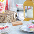 Miniatyrbild 5 av 10: Hexagon akryl bordsnummer skylt med hållare Kit Event Festskyltar Tillbehör för jul Baby Shower Party Dekoration null - B null - B