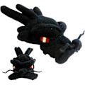 Miniatyrbillede 6 af 8: Dragehue | Strikkede dragehatte | Kinesisk dragetema hæklet strikket hue drage kostume cosplay tilbehør jul Svart