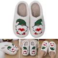 Miniatyrbillede 2 af 8: Jule-Slippers med Elg-Motiv, Blød og Varmt for Kvinder og Mænd Dwarf M 36/37 EU