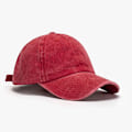 Miniatyrbilde 1 av 7: Vasket vanlig cap Retro Justerbar Original Klassisk Lågprofil Bomulls Golfhatt Ustrukturert Cap Herr Kvinner Vannmelon rød Justerbar