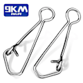 Miniatyrbillede 2 af 7: Fiske Snap 50~200st Rustfrit stål Saltvand Fiske Krog Lure Connector Tackle Snabbfiske Clip Lock Snap Vægte Trolling Størrelse-2  18mm 25kg 100 stk