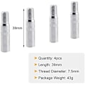 Pikkukuva 2 / 8: 4 kpl venttiilin pidennysadapteria, Keenso Metal Automotive Wheel Valve Caps Stem Extensions Extender Car Truck Van Caravan, hopea
