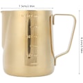 Miniatyrbilde 4 av 7: Rustfritt Stål Melkeskummer Kopp Mugg med Skala for Hjem Latte Art Kaffetilbehør Kafeer Gull 600ML (350ML (med vekt)) 350ML (med våg)