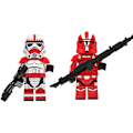 Miniatyrbillede 2 af 6: Clone Troopers Commander Minifigurer Star Wars Byggeklodser Legetøj