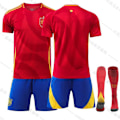 Pikkukuva 1 / 3: 2024 Espanjan koti Eurocup jalkapallopaita setti nro 7 Morata 9 Kanada 19 Amal nonumber+sukat nonumber+socks #l