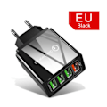 Miniatyrbilde 1 av 5: Svart 33W USB-lader QC 3.0 4-porters USB-lader Flere USB-ladere Kompatibel med iPhone 12/13/11/Samsung S22/S21/S20/Xiaomi/Huawei/OPPO/OnePlus et