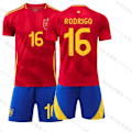 Pikkukuva 1 / 3: 2024 Espanjan koti Eurocup jalkapallopaita setti nro 7 Morata 9 Kanada 19 nro 16 no.16 #28