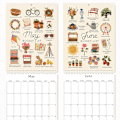 Miniatyrbild 8 av 8: 2025 Bucket List Väggkalender - 12 Månader Spiralbunden med Anteckningar och Att-Göra-Listor