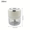 Miniatyrbild 3 av 7: 1 st 250 ml kapacitet, USB-laddningsbar matlagningsmaskin, köksvitlöksblandare, elektrisk strimlare, liten automatisk matlagningsmaskin