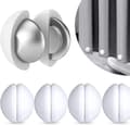 Duschdraperivikter, extra starka magnetiska silikonvikter för duschdraperier och dukar, vattentäta, 4-pack, vita Wit