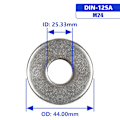 Miniatyrbillede 1 af 4: M24 x 44mm OD Flade Skiver - 5 stk 18-8 (304) Rustfrit Stål Flade Skiver Silver M24/304