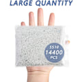 Pikkukuva 3 / 3: 14400 kpl Kristalli Litteitä Strassit DIY- käsitöihin, Läpinäkyvä, SS10, 2,7-2,9 mm Transparent SS10/14400pcs