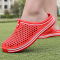 Miniatyrbillede 4 af 7: 2024 Kvinde Strand Tøfler Unisex Hullet Ud Casual Par Strand Sandaler Flip Flops Sko Ikke-Slide Mænd Slipp Perfekt. himmelblå 40