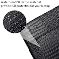 Miniatyrbillede 3 af 5: Krokodillemønstret Kunstlæder Flap Style Taske, 13 tommer Laptop Stand Sleeve Case, Laptop Beskyttelsesetui - Yvan sort black 13