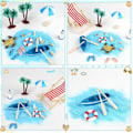 Miniatyrbild 6 av 7: Miniatyrdockhustillbehör, Strandset Mikro Pass Dekoration Maritim Dekoration För Barn, Miniatyr Vattenlandskap Beach