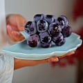 Miniatyrbilde 4 av 9: Keramisk fruktfat, tebord, serveringsfat, ginkgo biloba, dimblå, liten 20*15*2,2 cm,