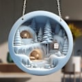 Miniatyrbild 5 av 8: 3D Akryl Julhänge | Dubbelsidig Dörrkonst | Semesterdekoration