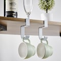 Pikkukuva 4 / 11: 2kpl Kannettava ripustettava laukkukoukku Käsilaukun pidike Monitoiminen pöytäkoukku grey c-shaped