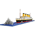 Miniatyrbilde 3 av 5: 1860 stk Titanic Formet Modell Byggeklosser Modell Byggesett