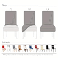 Miniatyrbilde 6 av 7: Elastisk cover Stretch sits överdrag Jacquard Spandex case för köksstol Säte Hem Hotell Bankett 4776-cyan 1pc