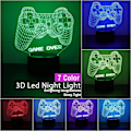 Miniatyrbilde 2 av 8: 3D-videospillkontroller nattlampa 3D-illusjonsspill O