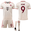 Miniatyrbild 1 av 2: 2024-2025 Bayern München Bortatröja Barn Vuxen Ny Fotbollströja Kit Med Strumpor No.9 Kane No.9 Kane XXL