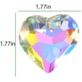 Pikkukuva 1 / 7: Sydän Rakkaus Kristalli Fasetoitu Prisma Kattokruunu Komponentti Auto Riippuva Ripustus Auringonsieppaaja Aurora Rainbow Koti Auto Sisustus Koriste Värikäs