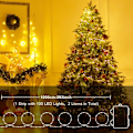Miniatyrbillede 2 af 7: Batteridrevne Feelygter, 10m 100 LED Varmt Hvidt, 8 Tilstande til Julepynt 2 pcs