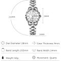 Miniatyrbillede 5 af 7: Enkel Dame Armbåndsur i Rustfrit Stål Elegant Analog Kvarts Lysende Sølv silver