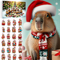 Miniatyrbillede 7 af 8: Capybara Julekalender, Akryl Julepynt til Jul 2024 Style