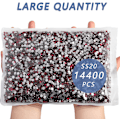 Pikkukuva 4 / 4: 14400 kpl Punainen Litteä Takapuoli Rhinestones DIY- käsitöihin, Tumma Siam, SS20, 4,6-4,8 mm Dark Siam SS20/14400pcs