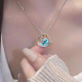 Miniatyrbillede 3 af 8: Ocean's Oath Smykkesæt, Halskæde og Havs Ed Ring/Ørestik Gaveæske Set