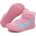 Miniatyrbillede 1 af 7: Børnesko til Barefod Vinter Vinterstøvler Varme Foret Barefodssko Anti-Slip Vinterstøvler Letvægts Komfortable Vandrestøvler Til Piger Drenge Kw02 pink 26 EU