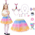 Miniatyrbild 1 av 8: Sjöjungfruprinsessa Kostym, Lyxig Tulle Tutu Klänning med Smycken Tillbehör för Fester