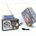 Pikkukuva 1 / 7: Ulkoilma aurinkopaneelilla ladattava radiokaiutin FM/AM/SW 3-kaistainen langaton kaiutin Pronssi