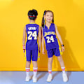 Miniatyrbilde 1 av 3: Barn Pojkar Flickor Basketboll Spårkläder Set Sportkläder Outfits D D L