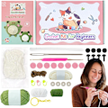 Miniatyrbillede 8 af 8: Hæklet Starter Kit, Professionelle Værktøjer, Krog & Garn til Begyndere og Eksperter